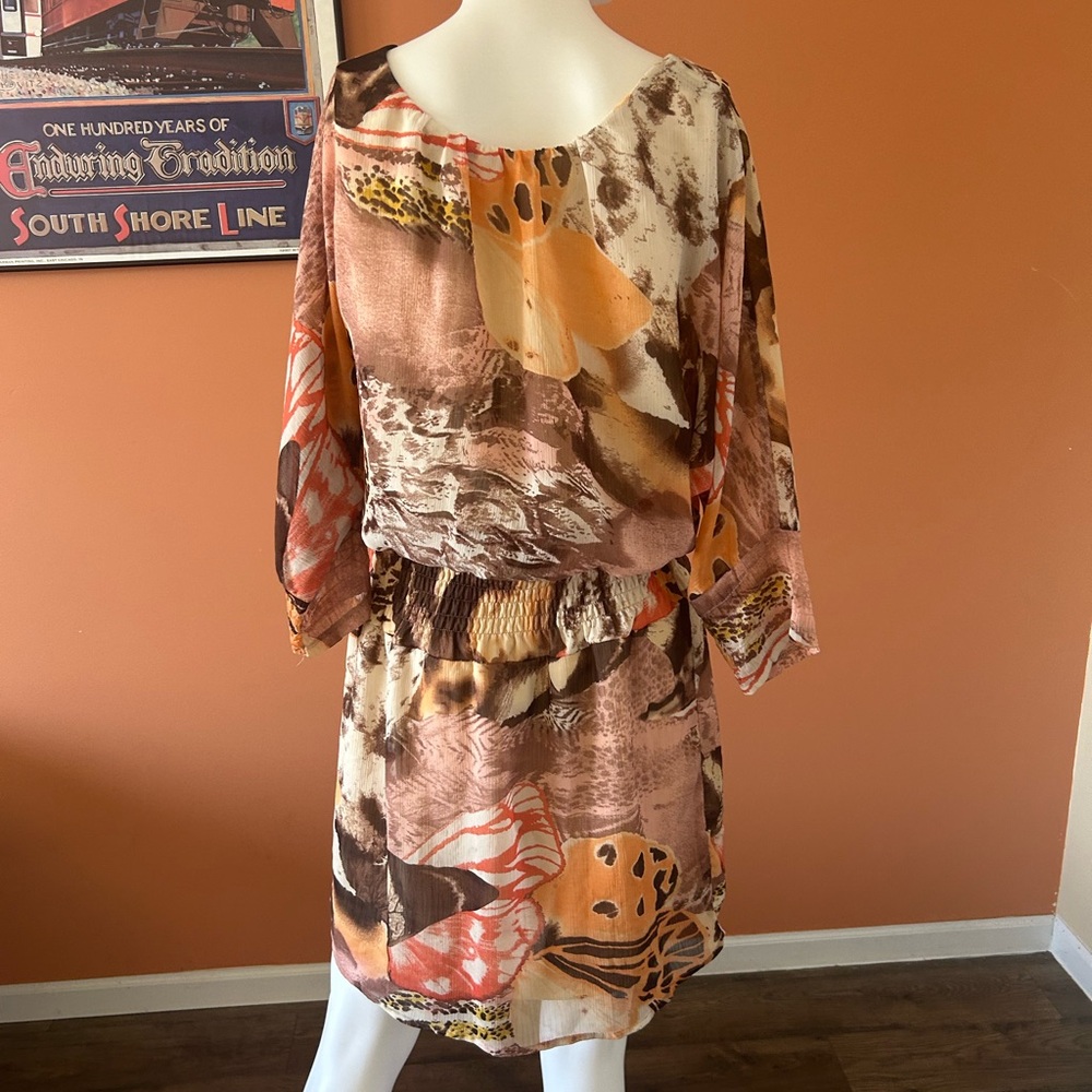 Madison Paige Multi-Colored Patterned Blousy Dress - image 8